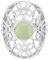 echte Edelsteine ​​runden Cabochon Prehnit Ring - 925 Silber grünen Prehnit echten Edelsteinen Ring - Haus & Leben Top-Seller-Geschenk für College-Ringe