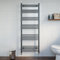 DuraTherm® 1600 x 600mm Flat Straight Heated Towel Rail Radiator Modern Central Heating Bathroom Warmer Wall Mounted Ladder Rad, Anthracite Grey