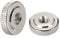 sourcing map Round Knurled Thumb Nuts Conector Lock Adjusting Nuts, M6 Female Threaded Thin Type, Nickel Plated, Pack of 20
