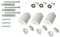 SOMATHERM FOR YOU, Jeu de 3 consoles universelles blanches pour sèche-serviettes à tubes ronds, réglables de 65mm à 90mm, compatible avec des diamètres de Ø15mm à Ø28mm