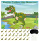 FEPITO Pin The Tail beim Dinosaurier Spiel mit 24 Stück Schwänzen für Dinosaurier Geburtstag Partyzubehör, Jungen-Dinosaurier Party Spiel