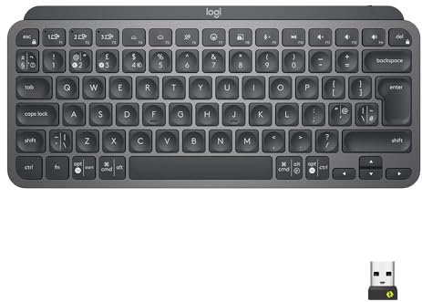 Logitech MX Keys Mini for Business kabellose beleuchtete Tastatur, Englishes QWERTY-Layout - Graphit