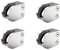 Round Glass Clamp for Flat Surface (Stainless Steel 316) - Pack of 4