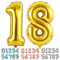 Ponmoo Foil Palloncini Numeri 18 81 Oro, Gigante Numero 0 1 2 3 4 5 6 7 8 9 10-19 20-29 30 40 50 60 70 80 90 100, Gonfiabili Pallone per Anniversario, Decorazione Feste di Compleanno Palloncino