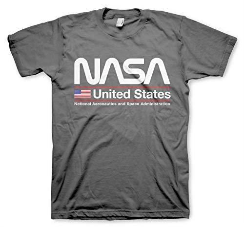 Nasa Officially Licensed United States Mens T-Shirt (Dark Grey), X-Large