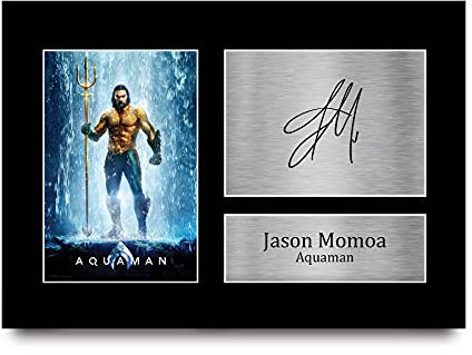 HWC Trading A4 Jason Momoa Aquaman Presents gedrucktes signiertes Autogramm Bild für Film-Fans