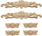 Zasvec Holz Ornament 6 Stück Holzornamente Bastelholz Ornamente für Möbel Applikation Holz Schnitzerei Holz Dekorative Deko Geschnitztes Holz Schnitzerei Ornament für Möbel Wanddeko 30 * 7cm