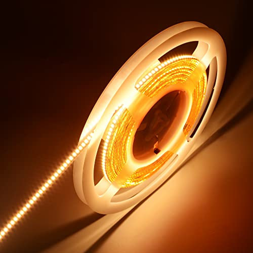 JOYLIT 4MM Breite LED Streifen 24V 5M Warmweiß 3000K 5500LM Hell, UL CE PROFI CRI 90+ Schmaler Selbstklebend Licht Band 60W 1750LEDs SMD 2216 Hohe Dichte White LED Strip