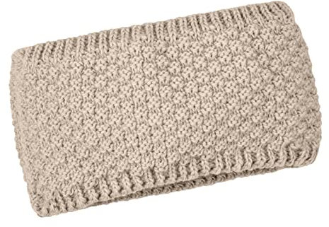 Neverless® Damen Stirnband Winter Herbst Fleece-Futter Strick Ohrenwärmer Knite Headband hellbeige unisize