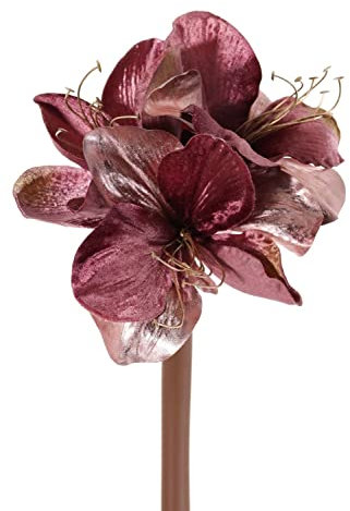 artplants.de Amaryllis künstlich Kirsty, Altrosa, 70cm, Ø9cm - Amaryllis Kunstblume