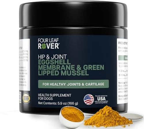 Hip & Joint - Joint Supplement for Dogs with Green Lipped Mussel, Eggshell Membrane and Curcumin - Veterinarian Formulated - 60 Day Large Dog Supply