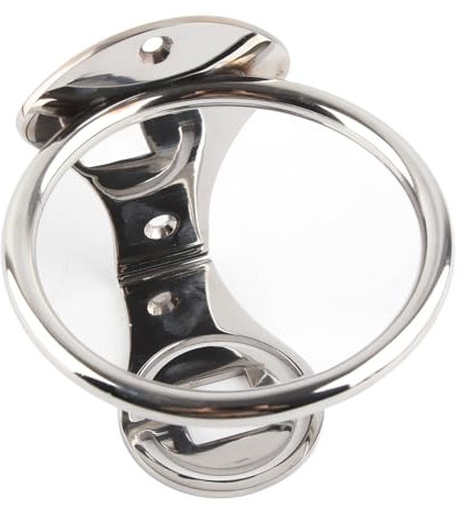 Stainless Steel Boat Ring Cup Drink Holder, Wall Mounted Universal RV Bottle Holder Drinks Holders for Marine Yacht Truck RV Car Trailer Hardware 85mm 3.35in
