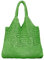 Becksöndergaard Tasche Damen - Vanessa Rialta Tasche in Grün (Parrot Green) - Schultertasche/Shopper gehäkelt aus 100% Stroh - L:40 x B:54 cm