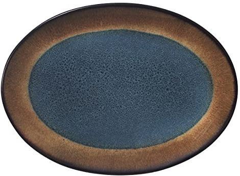 Pfaltzgraff Monroe Servierplatte, oval, 32 cm, Blau