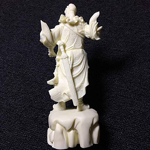 ZLASS Skulptur Weißer Gott des Krieges Guan Gong-Statue, Moderne Kunstskulptur, chinesische mythische Figur Guan Yu, High-End-Heimdekoration Statue Skulpturen Deko