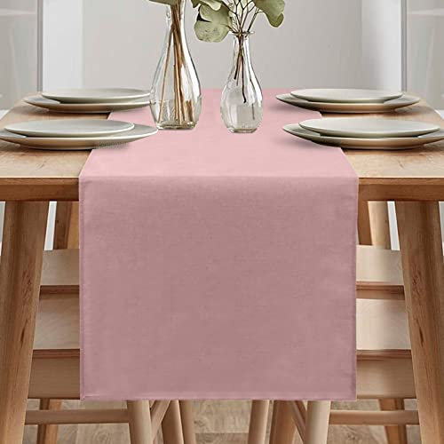 ARVOV Waterproof Table Runner, Modern, Decorative, Outdoor, Pink, Dusky Pink, Polyester, 40*140 cm, Kitchen Dining Room Party