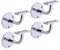 HANDLEZONE® 4 Pack Heavy Duty Handrail Bracket for Stair Bannister, Wood and Steel Handrail - Polished Chrome