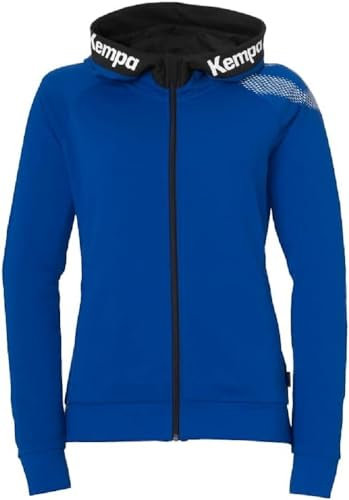 Kempa Core 26 Hood Jacket Women Damen Mädchen Kapuzen-Jacke Trainings-Jacke Sweatshirt Hoody Pullover mit Kapuze Handball Volleyball Indoor Gym Fitness, Royal