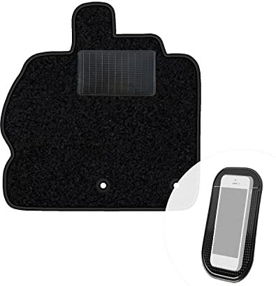 moto-MOLTICO Fahrer Fußmatte Auto Velours Fahrerseite Autoteppiche Schwarz Fahrermatte 1-teilig passend für Renault Scenic III 2009-2016