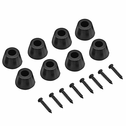 Dioche Pied pour Caisson de Basse, 4 Paires de Pieds en Caoutchouc 30x20mm, Support de Base Anti-Vibration pour Haut-Parleur, Amplificateur de Guitare, Vis W