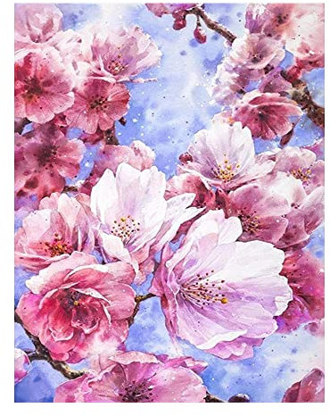 DCIDBEI Diamond Painting Cherry Blossom 40x50cm Gem Art Cherry Blossom Tree Painting by Numbers Adult Flowers Diamond Painting Picture Art Adult Flowers Cherry Blossom Gem Paintings Japanese