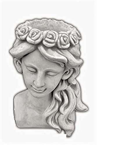 Schöner Kopf zum Bepflanzen aus Steinguss perfekt für den Garten die Terrasse oder den Vorgarten ist Frostfest Witterungsbeständig und Neu 35cm H, PO-2199