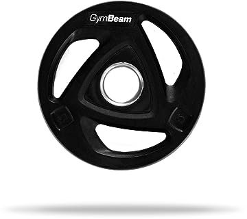GymBeam Iron Hantelscheiben mit 51mm Lochdurchmesser - Gusseisen-Gewicht, Gewichtsscheibe für Krafttraining, rostfreier Stahl mit Gummioberfläche zur Schalldämpfung (5 Kg)