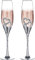 ukgiftstoreonline Double Heart Wedding Champagne Flute with Sparkling Crystals