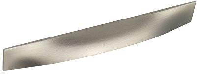 FURNIPART Griff Wrap LA 128mm - flacher Griff für Möbel - Designer Möbelgriff Breite 190,4mm, Zinkdruckguss Edelstahl Effekt