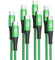JAMEGA - USB Typ C Kabel Grün [4 Pack 0,5M 1M 2M 3M]| USB C Lade & Datenkabel Fast Charge Snyc USB C Stecker/Stecker kompatibel mit iPhone 15 Pro Max iPad Pro Air Samsung Macbook Tablets Huawei uvm.