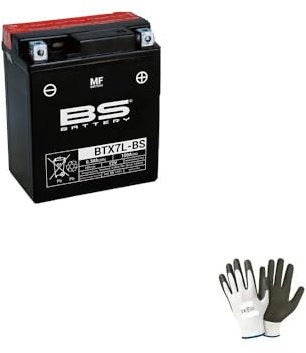 COMPATIBILE CON HONDA SH (JF09) 125 2001 a 2004 BATTERIA BS BTX7L-BS 12V/6AH (YUASA YTX7L-BS) BATTERIE PER MOTO SCOOTER SPECIFICA COMPLETA GIA' PRONTA AL MONTAGGIO 113X70X130MM