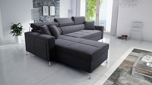 IM SOFA Eckcouch L-Form Bettfunktion Ecksofa SID I MINI Links/rechts Farbe wählbar TOP Qualität