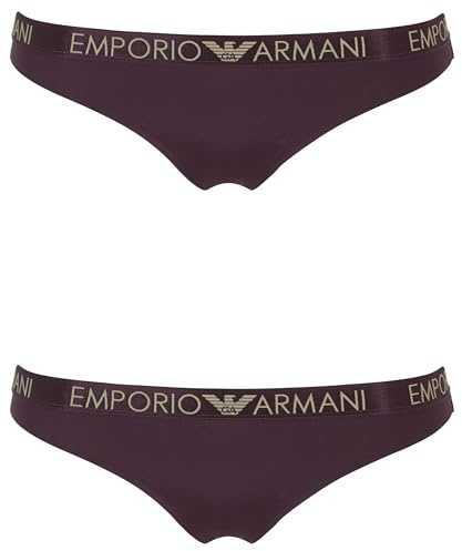 Emporio Armani Damen Iconic Microfiber 2-Pack Brasilian Unterwäsche, MORA,