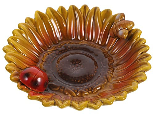 Bandeja de Almacenamiento de cerámica Bandeja Porta Llaves Jabonera Recipiente para Llaves Cuenco de joyería de baratija Joyas Girasol Estante Plato de joyería Bandeja de joyería