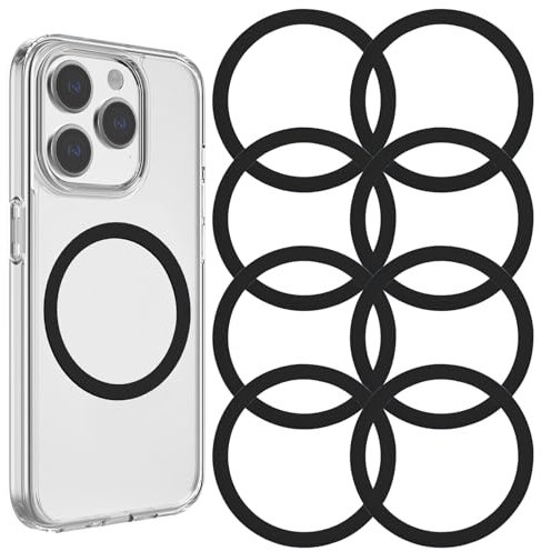 AOUZOVLI 8 Pcs Mag Safe Ring Mag Safe Aufkleber Mit 3M Kleber Mag Safe Sticker Universal Mag Safe Adapter Pour Samsung Galaxy S22/S21/S20 Und Phone 14/13/12 Series