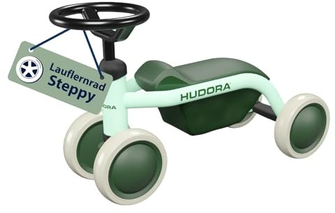 HUDORA Laufrad Steppy ab 1 Jahr - Hochwertiges Kinder Laufrad - Leichtes Lauflernrad mit hoher Kippstabilität - Lauflernspielzeug für Kinder von 73-80 cm - Kinderspielzeug mit 4 Rädern