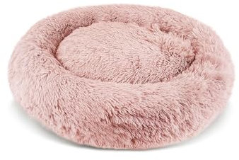 PATAM Cuccia Morbida, Lettino per Cani e Gatti a Ciambella Sfoderabile e Antiscivolo, Alaska Rosa, Medium 61 cm