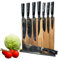 Messerhai Messerblock-Set Kuro, 8-teiliges Küchenmesser-Set mit Messerblock – Chefmesser, Santoku, Ausbeinmesser, Brotmesser, Schälmesser, Nakiri, Yanagiba, hygienische Aufbewahrung, in Geschenkbox