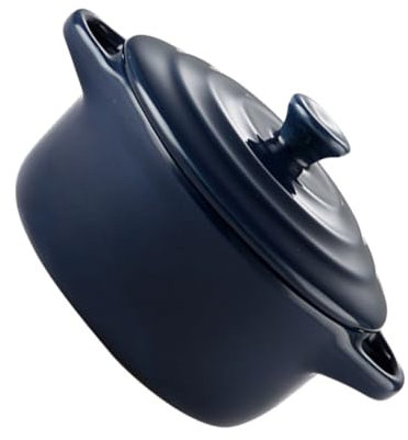 TOPBATHY Bowl Lid 230ml Double Handle Ceramic Stew Bowl Microwave Oven Compatible Stock Pot Lid Enamel Roasting Tin Lid Microwave Lid Bowls Lids