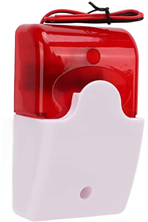 Kabelgebundene Stroboskop-Sirene mit Rotem Licht, Kabelgebundene Stroboskop-Sirene, Rotlicht-Sound, Blitzsummer für Baustellen, Kreuzungen von Toiletten, Schulen, Krankenhäusern