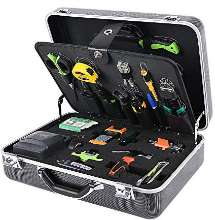 ORIENTEK TFS-40D Fiber Optic Tool Kit suitable for Fusion Splicing FTTH with Cleaver, 10mw Visual Fault Locator VFL and -70~10dbm Power meter