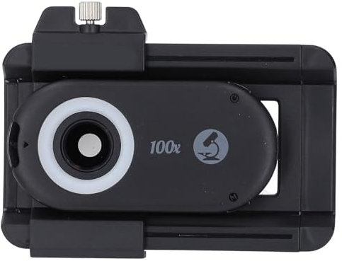 Telefon-Mikroskopobjektiv, Telefon-Mikroobjektiv mit LED-Licht, CPL-Filter, Telefon-Makroobjektiv-Aufsatz mit Universal-Clip, Taschen-Digitalmikroskop für Alle Smartphones (100X)