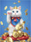 DIY Diamond Painting, Lucky Cat Diamond Art Painting Kits for Adults, Kinder und Beginner Embroidery Pictures Arts Crafts for, Mosaikherstellung, Set for Wall Decoration Herbst Geschenk 90x120cm M-787