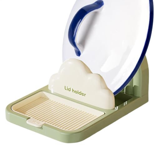 Pfannendeckelhalter, Saugnapf, Topfabdeckung, Deckelständer, Organizer, kein Bohren, Pfannendeckel-Organizer für Küche, Theke, Herdplatte