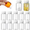 Botella 12 Piezas de Botellas de Jugo Para Llenar Botellas de Jugo de Mascotas Reutilizables de 100 ml de Plástico con Leche de Tapa Para Jugo Botellas de Jugo de Agua Para Jugo de Agua (blanco)