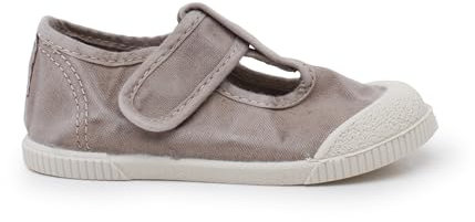 Pisamonas Pepitos Puntera Barefoot Lona Lavada Talla 23 Color Gris