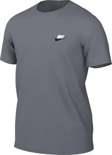 Nike Sportswear Club T-Shirt (Herren), Cool Grey/White/Black, FD1184-067, S