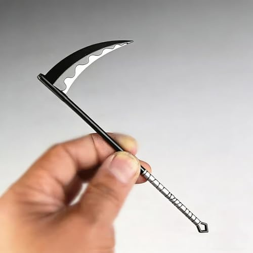 nyyuqi 1/12 Scale 5.51'' Metal Miniature Sickle Reaping Hook Scythe Weapon Model for 6'' Action Figure Custom