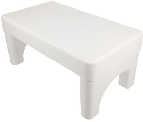 HEATSHAKING Tabouret de Toilette Marche-pied Pratique Blanc en Pp Antidérapant pour Améliorer la Position Accroupie Salle de Bain Selles des Adultes à Domicile