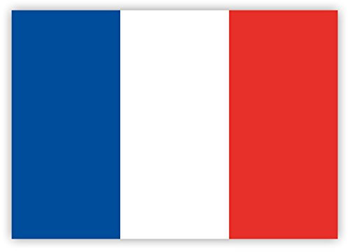 HouseholdBasics 10 x Aufkleber Frankreich-Flagge, 7,4 x 5,2 cm für innen und außen